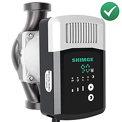 Насос енергоефективний циркуляційний Qmax 4,3м³ 25/8м 180мм+ гайка1" SHIMGE APM 25-8-180A