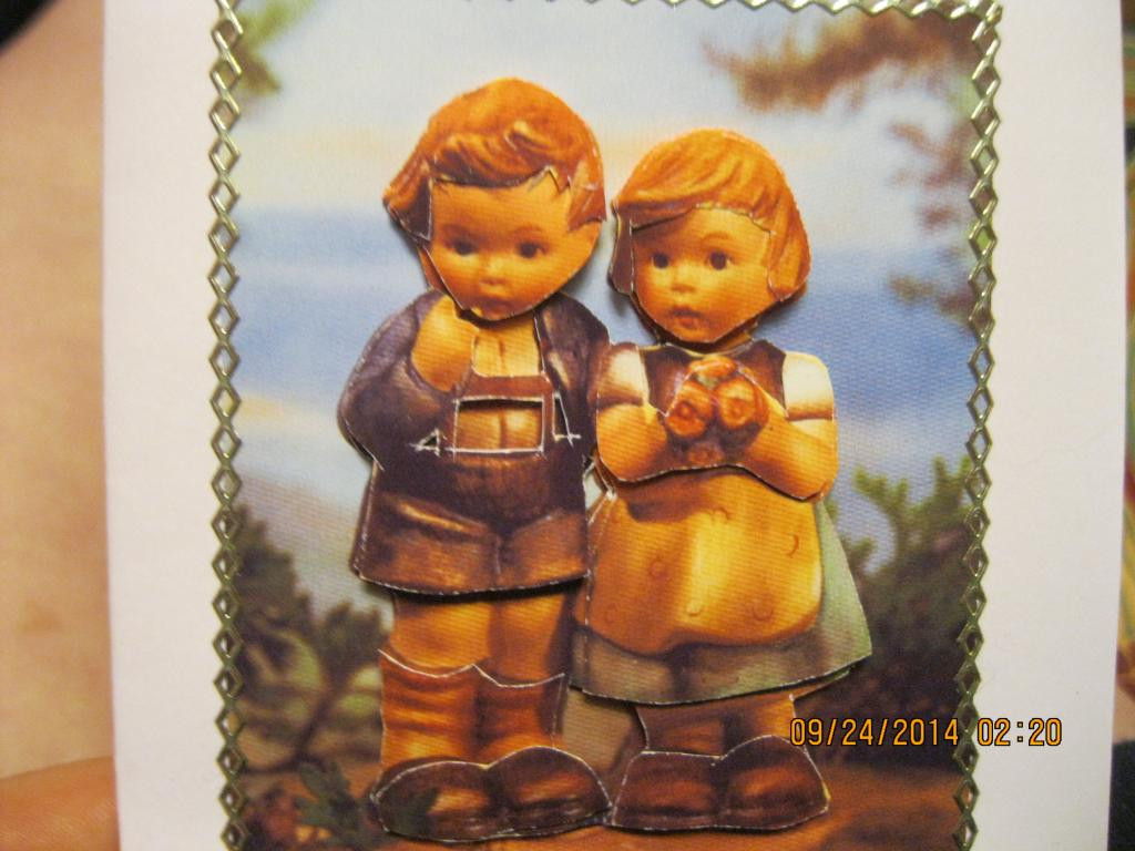 ИЗ Британии открытка дети мальчик и девочка чистая - фото 2 - id-p367376176