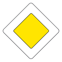 Дорожный знак 2.3 "Главная дорога" ДСТУ 4100:2002. 600 мм, 700 мм