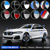 Емблема Юбилейные 50 лет BMW (БМВ) Motorsport - Триколор 82 мм, фото 5
