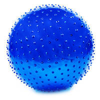 Мяч для фитнеса массажный синий 65см