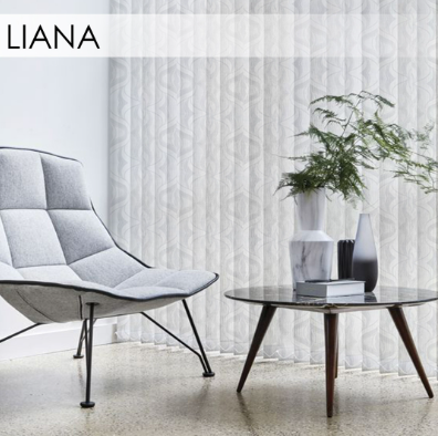 Вертикальні жалюзі для вікон 127 мм, тканина Liana, фото 1