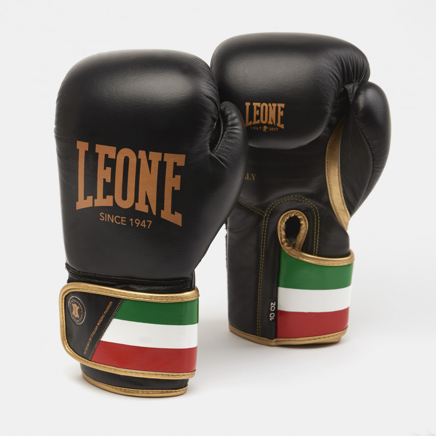 Боксерські рукавички Leone Italy Black 10 ун.