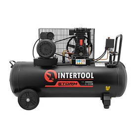 Компресор 100 л, 1.8 кВт, 220 В, 10 атм, 250 л/хв INTERTOOL PT-0012