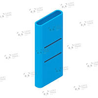 Силиконовый чехол Xiaomi Mi Power Bank 3 / 2S / 2i 10000 mAh рифленый с прорезью Голубой 2240P