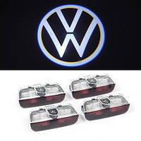 Подсветка в двери с логотипом VW Golf 5-6-7/Jetta 5-6/Golf Plus (4шт/VW White)