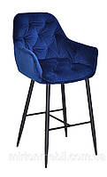 Барное кресло CHIC BAR 75-BK ткань Vel, синий
