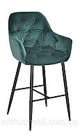 Барное кресло CHIC BAR 75-BK ткань Vel, зеленый