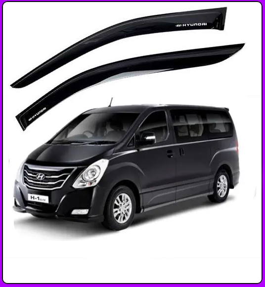 Дефлектори вікон вітровики Hyundai Н1 Grand Starex 2007-2018 (скотч) ANV