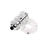 Ерекційне кільце з вібрацією, рельєфне Chisa прозоре, 1.5 см, фото 3