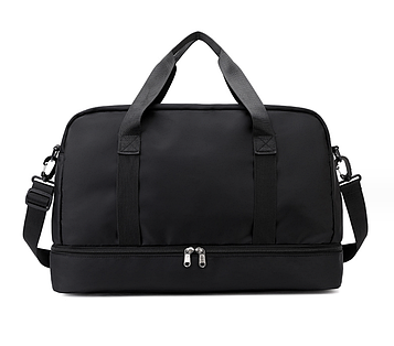 Сумка спортивна з кишенею для взуття 38л | 50*32*24см Чорний