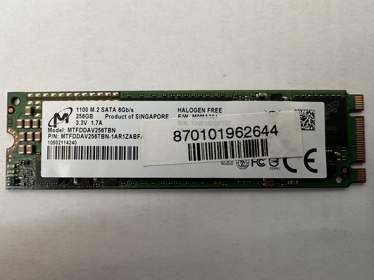 SSD накопичувач Micron 1100 256 GB MTFDDAV256TBN, фото 1