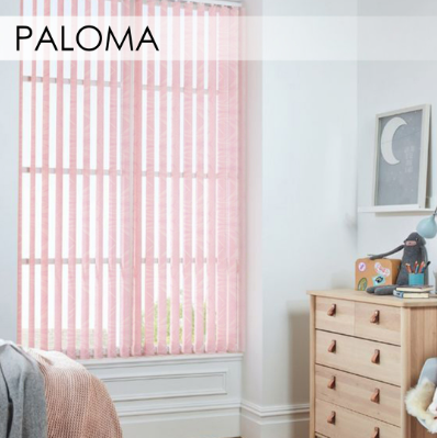 Вертикальні жалюзі для вікон 127 мм, тканина Paloma, фото 1