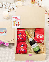 Подарочный набор женский новогодний Олени, Kit Kat