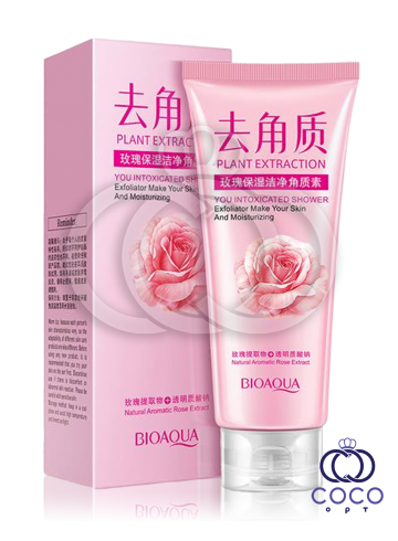 Гель-пілінг для обличчя Bioaqua Exfoliating Rose Moisturizing Cleanser з екстрактом троянди 120 g