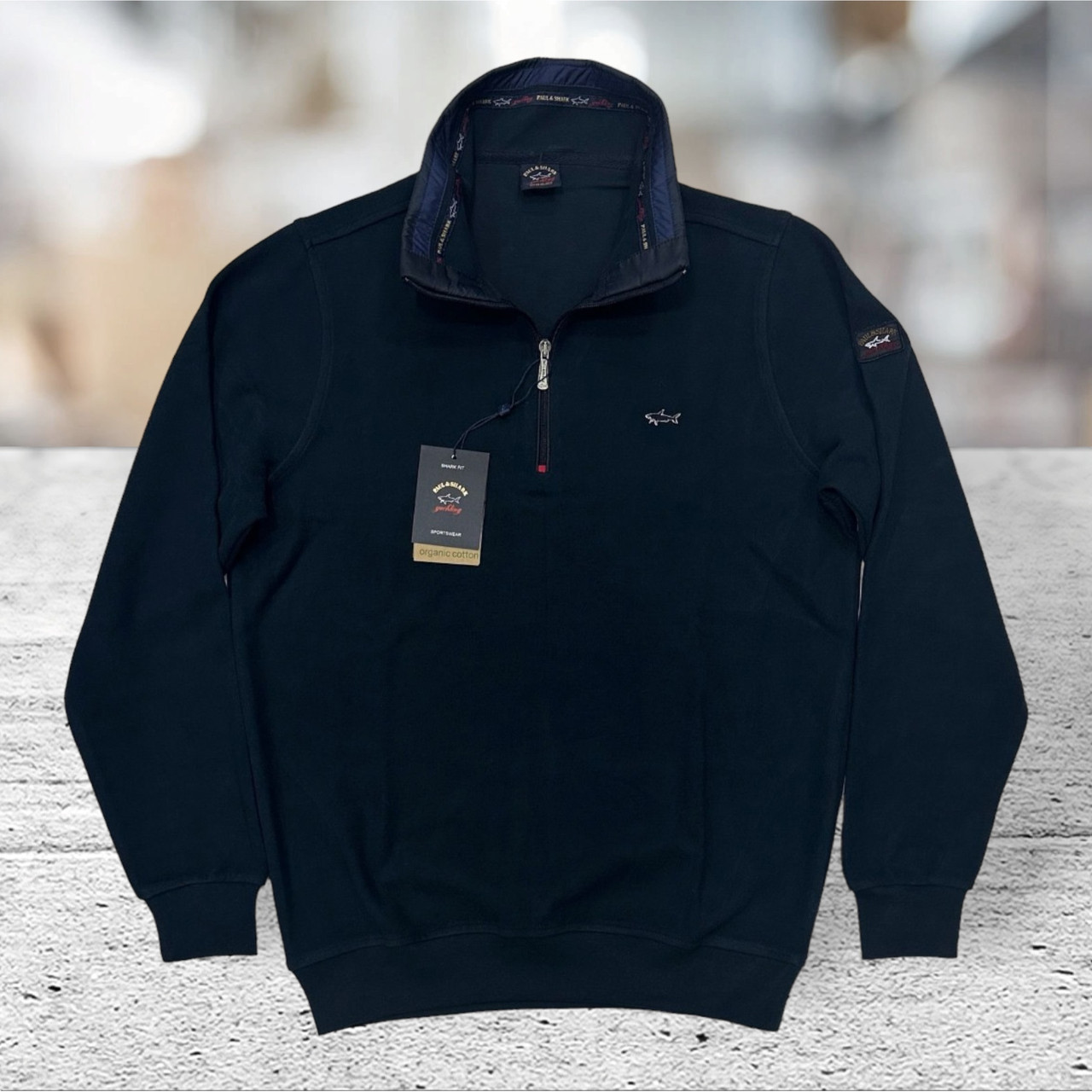 Брендовий пуловер P&S Navy Blue - синій