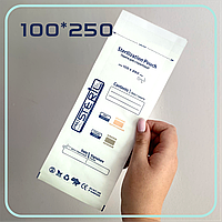 Пакети для стерилізації 100*250 мм (100шт/уп), білі
