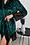 Мереживний комплект піжама топ на бретельках і халат з мереживом Зелений  р.(44, 46, 48, 50), фото 5