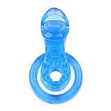 Ерекційне кільце з вібрацією і стимулятором клітора Chisa блакитне, 4 х 1.5 см, фото 5