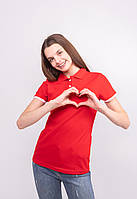 Червона футболка поло жіноча STANDART