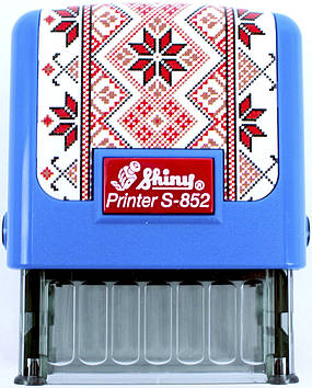 Оснастка для штампа пласт. 38х14мм Shiny №S-852UA-01 "Копія" Вишиванка (синя)