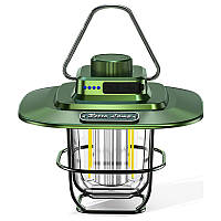 Фонарь кемпинговый X-Balog LY02 Retro Lamp 2 режима регулятор теплый и холодный свет PowerBank Green