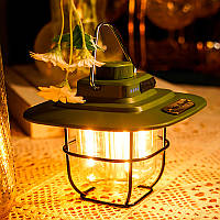 Фонарь кемпинговый X-Balog LY02 Retro Lamp 2 режима регулятор теплый и холодный свет PowerBank Green