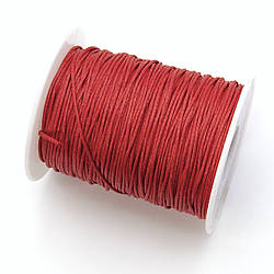 Шнур вощений 1 мм +-90 м Червоний
