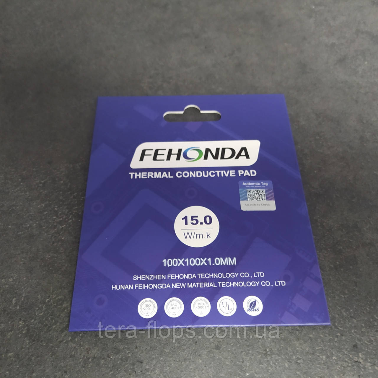 Термопрокладка Fehonda Original 100x100x1mm (15W/m*k) (TF)