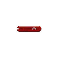 Накладка на нож Victorinox передняя, с логотипом, 58 мм, прозрачная красная