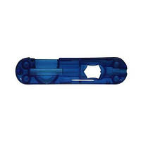Накладка на нож Victorinox передняя, с фонариком, 58 мм, прозрачная синяя