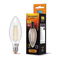 Диммируемая LED лампа VIDEX Filament C37FMD 4W E14 4100K