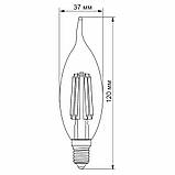 LED лампа VIDEX Filament C37Ft 6W E14 4100K, фото 3
