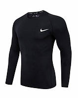 Мужская чёрная термокофта Nike Pro Combat Dri-Fit Core термобелье термосветр для мужчины найк про комбат