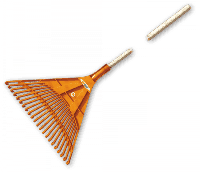 Грабли веерные 22 зубца с деревянной рукоятью, KT-CX22B