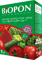 Добриво гранульоване для овочів, Biopon Польща, коробка 1 кг