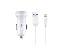 Автомобільний зарядний пристрій HAVIT HV-ST851 з Lightning кабелем 2USB