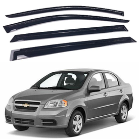 Дефлектори вікон вітровики на Chevrolet Aveo III (T250), Vida седан 2006-2012 (скотч) Beg-Line