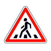 Дорожный знак 1.32 Пешеходный переход ДСТУ 4100:2002. 700 мм, 900 мм