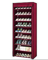 Складна тканинна шафа органайзер для зберігання взуття Compages Shoes Shelf T-1099 на 9 секцій