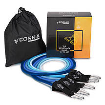 Набір трубчастих еспандерів Cornix 5 шт 4.5-13.6 кг XR-0254 Poland, фото 5