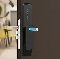 Розумний дверний біометричний замок SEVEN LOCK SL-7775BF black, фото 5