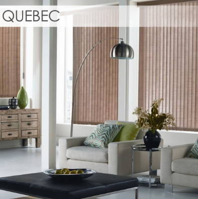 Вертикальні жалюзі для вікон 127 мм, тканина Quebec, фото 1