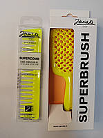 Набор расческа Janeke Superbrush + гребень Janeke Fashion comb желтый