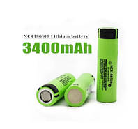 Акумулятор Panasonic 18650 3400mAh Li-ion NCR18650B Flat Top