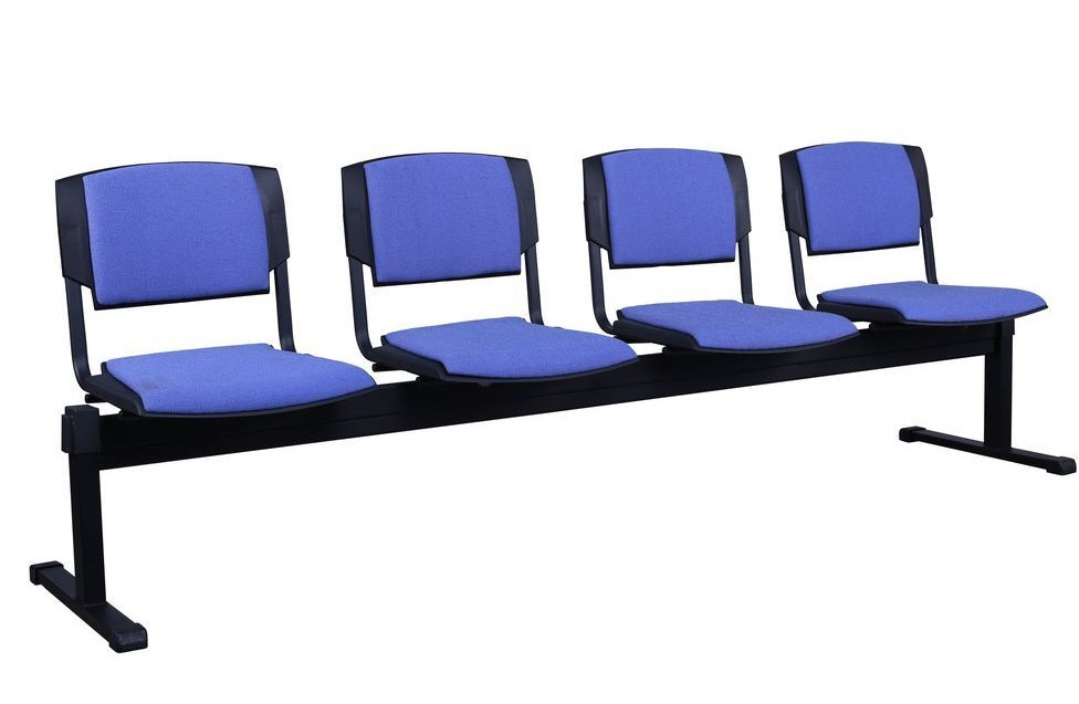 Секція стільців багатомісна для відвідувачів, конференц-зал Призма - 4 Чорний Чотиримісний рядний стілець AMF