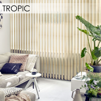 Вертикальні жалюзі для вікон 127 мм, тканина Tropic., фото 1