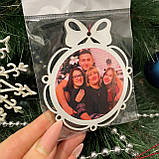 Новорічна іграшка з фото. Ялинкова іграшка з фото 9,5 х 7,5 см, фото 4