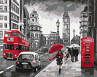 Премиум картина по номерам Дождливый Лондон Размер 40х50 см