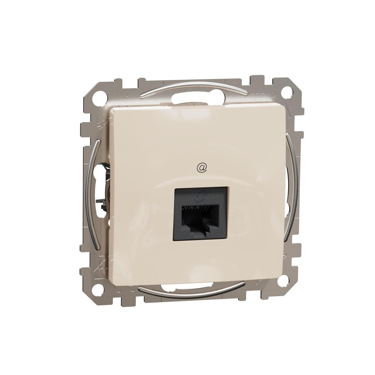 Один роз’єм RJ45 категорія 5E UTP Бежевий Sedna Design